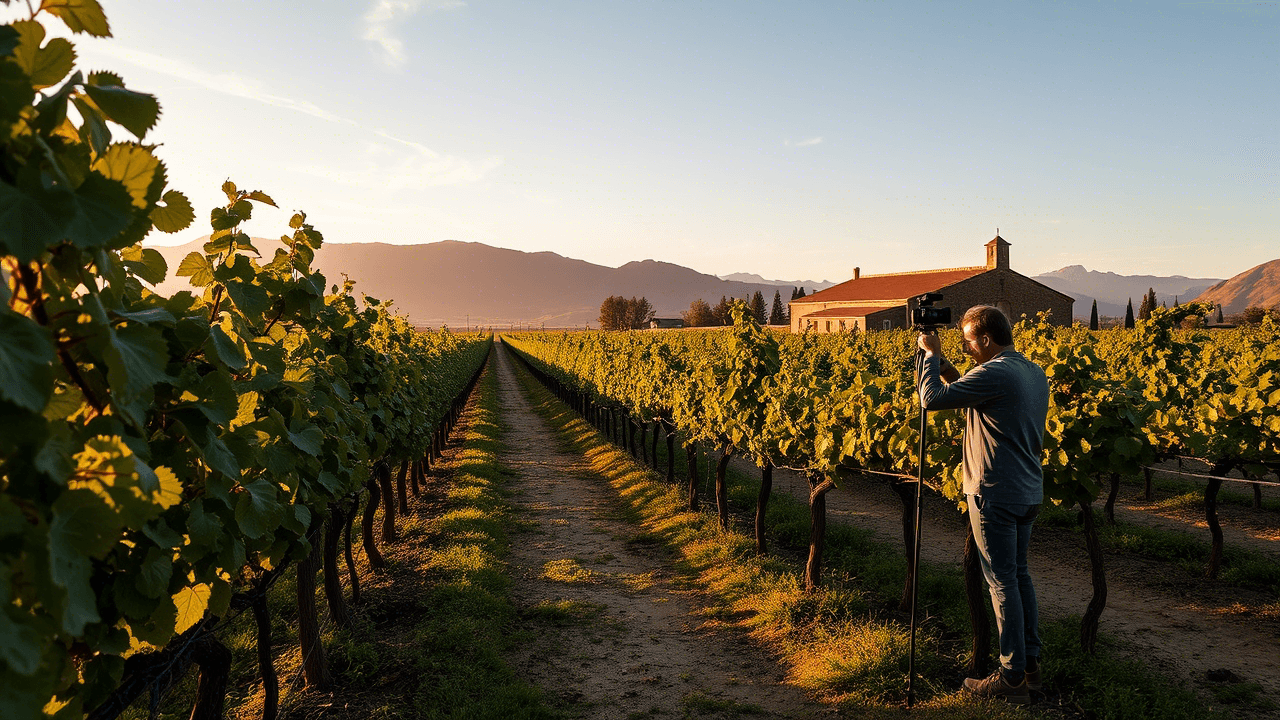 Uco Valley High Altitude Vineyard and Andes Backdrop